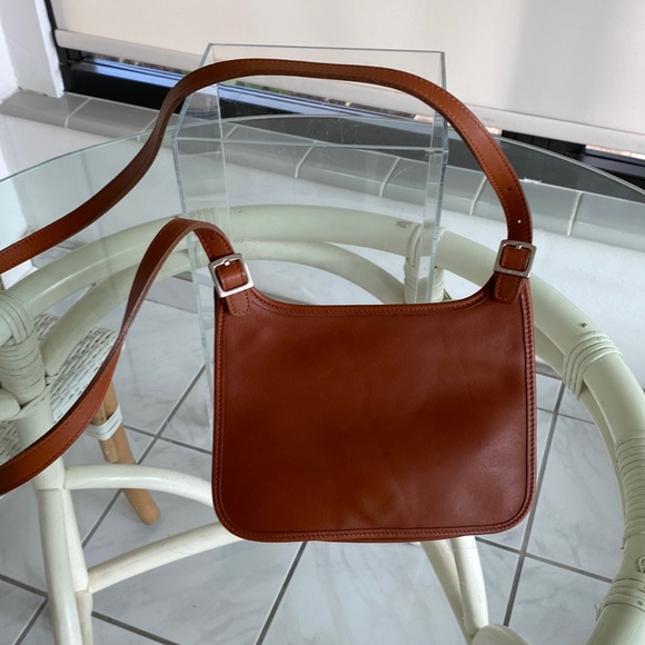 Coach Handbags - COACH BROWN/TAN Leather Slim Saddlebag Crossbody